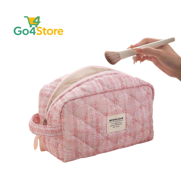 Pachet deluxe feminin Aparat de masaj cu impulsuri electromagnetice+Portfard cosmetic din material textil
