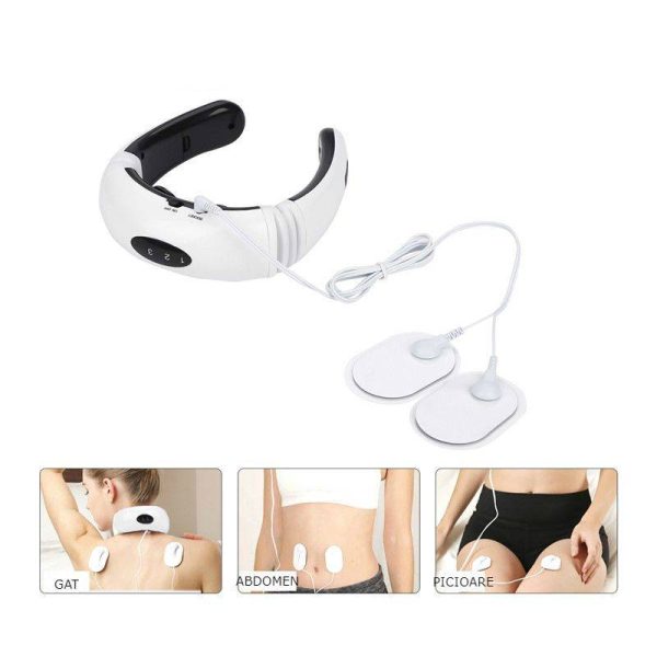 Pachet deluxe feminin Aparat de masaj cu impulsuri electromagnetice+Portfard cosmetic din material textil