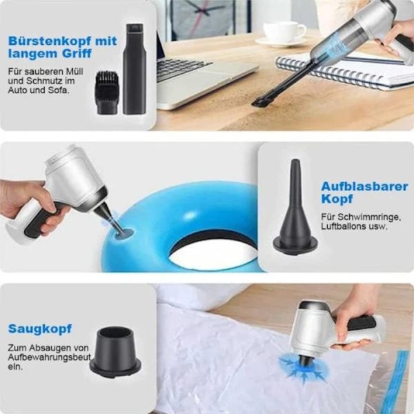 Aspirator auto portabil 3 in 1